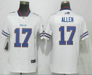 Women's Buffalo Bills #17 Josh Allen White 2018 Vapor Untouchable Stitched NFL Nike Limited Jersey