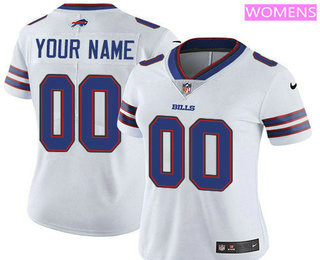 Women's Buffalo Bills Custom Vapor Untouchable White Road NFL Nike Limited Jersey