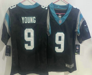 Women's Carolina Panthers #9 Bryce Young Black 2023 Vapor Untouchable Stitched Nike Limited Jersey