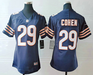 Women's Chicago Bears #29 Tarik Cohen Blue 2017 Vapor Untouchable Stitched NFL Nike Limited Jersey