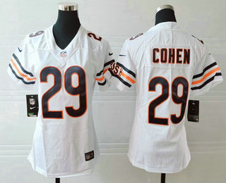 Women's Chicago Bears #29 Tarik Cohen White 2017 Vapor Untouchable Stitched NFL Nike Limited Jersey