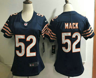 Women's Chicago Bears #52 Khalil Mack Navy Blue 2018 Vapor Untouchable Stitched NFL Nike Limited Jersey