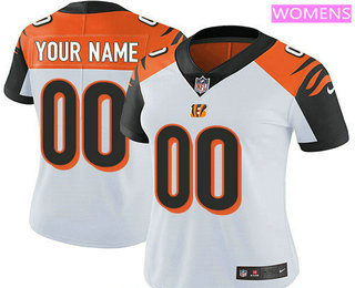 Women's Cincinnati Bengals Custom Vapor Untouchable White Road NFL Nike Limited Jersey