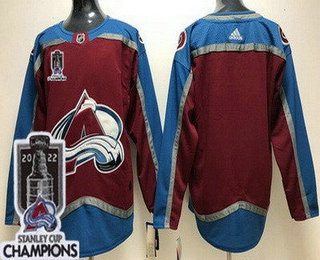 Women's Colorado Avalanche Blank Red 2022 Stanley Cup Champions Stitched Jersey