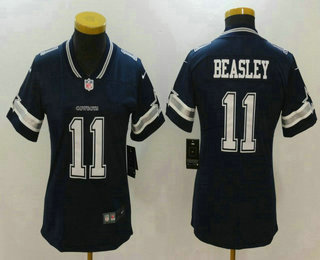 Women's Dallas Cowboys #11 Cole Beasley Navy Blue 2017 Vapor Untouchable Stitched NFL Nike Limited Jersey