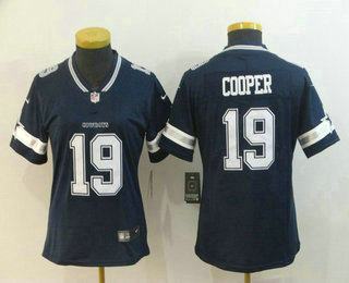 Women's Dallas Cowboys #19 Amari Cooper Navy Blue 2017 Vapor Untouchable Stitched NFL Nike Limited Jersey