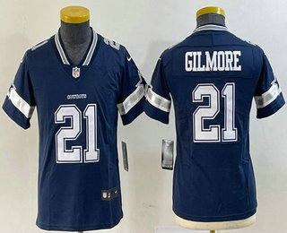 Women's Dallas Cowboys #21 Stephon Gilmore Blue 2022 Vapor Stitched Limited Jersey