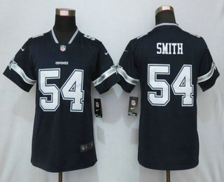 Women's Dallas Cowboys #54 Jaylon Smith Navy Blue 2017 Vapor Untouchable Stitched NFL Nike Limited Jersey