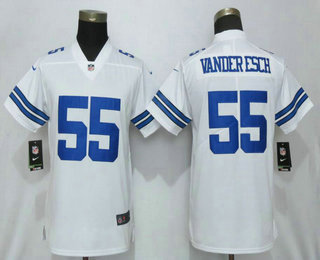 Women's Dallas Cowboys #55 Leighton Vander Esch White 2017 Vapor Untouchable Stitched NFL Nike Limited Jersey