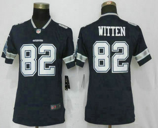 Women's Dallas Cowboys #82 Jason Witten Navy Blue 2017 Vapor Untouchable Stitched NFL Nike Limited Jersey