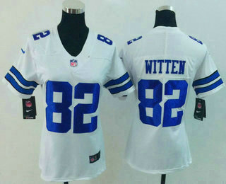 Women's Dallas Cowboys #82 Jason Witten White 2017 Vapor Untouchable Stitched NFL Nike Limited Jersey