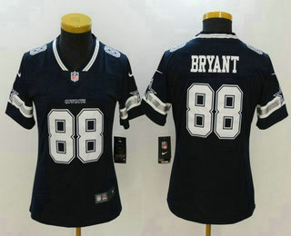 Women's Dallas Cowboys #88 Dez Bryant Navy Blue 2017 Vapor Untouchable Stitched NFL Nike Limited Jersey