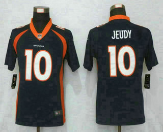 Women's Denver Broncos #10 Jerry Jeudy Navy Blue 2020 Vapor Untouchable Stitched NFL Nike Limited Jersey