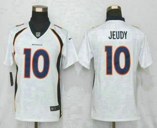 Women's Denver Broncos #10 Jerry Jeudy White 2020 Vapor Untouchable Stitched NFL Nike Limited Jersey