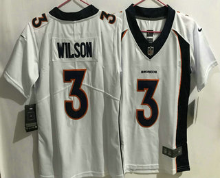 Women's Denver Broncos #3 Russell Wilson White 2022 Vapor Untouchable Stitched NFL Nike Limited Jersey