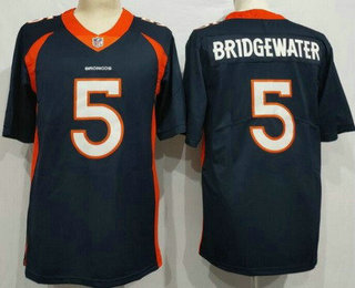 Women's Denver Broncos #5 Teddy Bridgewater Limited Navy Vapor Jersey