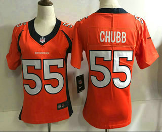 Women's Denver Broncos #55 Bradley Chubb Orange Team Color 2018 Vapor Untouchable Stitched NFL Nike Limited Jersey