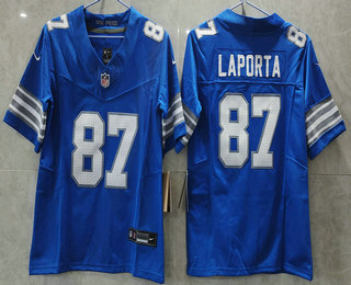 Women's Detroit Lions #87 Sam Laporta Limited Blue 2024 FUSE Vapor Jersey