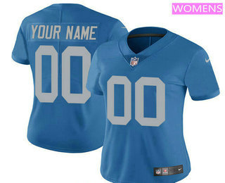 Women's Detroit Lions Custom Vapor Untouchable Blue Throwback NFL Nike Limited Jersey