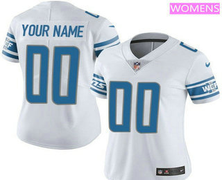 Women's Detroit Lions Custom Vapor Untouchable White Road NFL Nike Limited Jersey