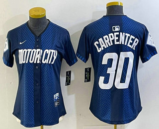 Women's Detroit Tigers #30 Kerry Carpenter 2024 Navy City Connect Cool Base Limited Stitched Jersey