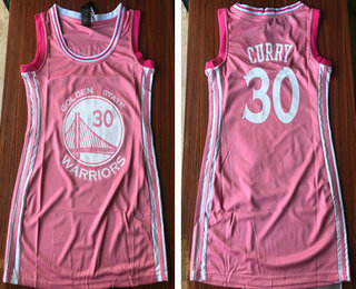 Women's Golden State Warriors #30 Stephen Curry Pink Swingman NBA Jersey