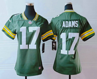 Women's Green Bay Packers #17 Davante Adams Green 2017 Vapor Untouchable Stitched NFL Nike Limited Jersey