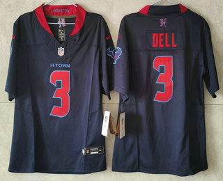 Women's Houston Texans #3 Tank Dell Limited Navy Alternate FUSE Vapor Jersey