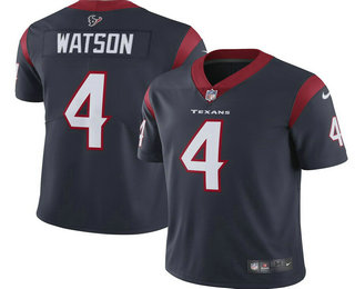 Women's Houston Texans #4 Deshaun Watson Navy Blue NEW 2019 Vapor Untouchable Stitched NFL Nike Limited Jersey