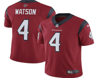 Women's Houston Texans #4 Deshaun Watson Red NEW 2019 Vapor Untouchable Stitched NFL Nike Limited Jersey