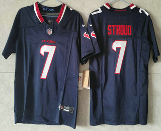 Women's Houston Texans #7 CJ Stroud Limited Navy 2024 FUSE Vapor Jersey