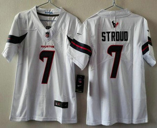 Women's Houston Texans #7 CJ Stroud Limited White Vapor Jersey