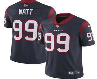 Women's Houston Texans #99 J.J. Watt Navy Blue NEW 2019 Vapor Untouchable Stitched NFL Nike Limited Jersey