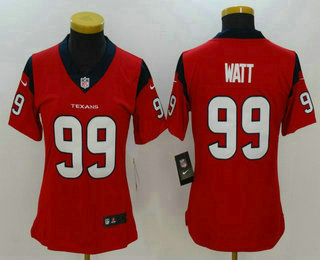 Women's Houston Texans #99 J.J. Watt Red 2017 Vapor Untouchable Stitched NFL Nike Limited Jersey