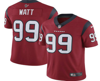 Women's Houston Texans #99 J.J. Watt Red NEW 2019 Vapor Untouchable Stitched NFL Nike Limited Jersey