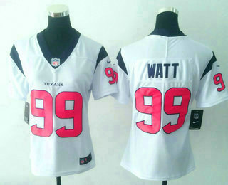 Women's Houston Texans #99 J.J. Watt White 2017 Vapor Untouchable Stitched NFL Nike Limited Jersey