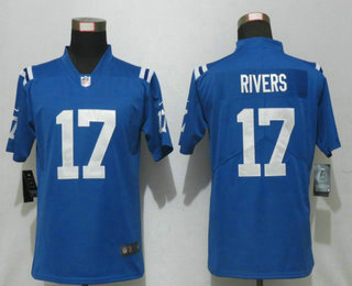 Women's Indianapolis Colts #17 Philip Rivers Royal Blue 2020 Vapor Untouchable Stitched NFL Nike Limited Jersey