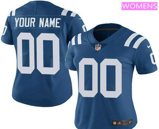 Women's Indianapolis Colts Custom Vapor Untouchable Royal Blue Team Color NFL Nike Limited Jersey