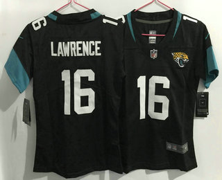 Women's Jacksonville Jaguars #16 Trevor Lawrence Black 2021 Vapor Untouchable Stitched NFL Nike Limited Jersey