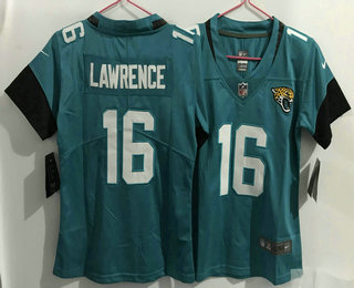 Women's Jacksonville Jaguars #16 Trevor Lawrence Blue 2021 Vapor Untouchable Stitched NFL Nike Limited Jersey