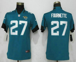 Women's Jacksonville Jaguars #27 Leonard Fournette Green New 2018 Vapor Untouchable Stitched NFL Nike Limited Jersey