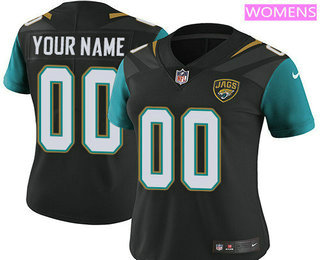 Women's Jacksonville Jaguars Custom Vapor Untouchable Black Alternate NFL Nike Limited Jersey