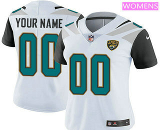 Women's Jacksonville Jaguars Custom Vapor Untouchable White Road NFL Nike Limited Jersey