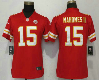 Women's Kansas City Chiefs #15 Patrick Mahomes II Red 2018 Vapor Untouchable Stitched NFL Nike Limited Jersey