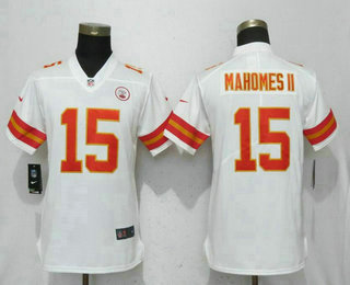 Women's Kansas City Chiefs #15 Patrick Mahomes II White 2018 Vapor Untouchable Stitched NFL Nike Limited Jersey