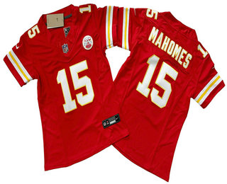 Women's Kansas City Chiefs #15 Patrick Mahomes Limited Red FUSE Vapor Jersey