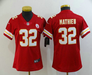 Women's Kansas City Chiefs #32 Tyrann Mathieu Red 2017 Vapor Untouchable Stitched NFL Nike Limited Jersey