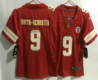 Women's Kansas City Chiefs #9 JuJu Smith-Schuster Red 2022 Vapor Untouchable Stitched NFL Nike Limited Jersey