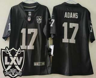 Women's Las Vegas Raiders #17 Davante Adams Limited Black 65th Season Vapor Jersey