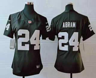 Women's Las Vegas Raiders #24 Johnathan Abram Black 2017 Vapor Untouchable Stitched NFL Nike Limited Jersey